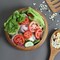 Set of 4 acacia wood bowls 8 x 2 inches (25 oz) with Food safe wood coating | Jointless plates type wood bowl for food | Wooden salad bowls set